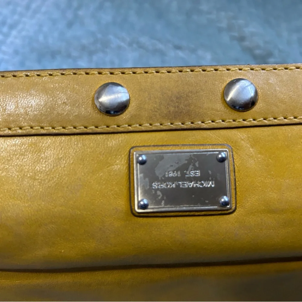 Michael Kors Yellow Stud Wallet - Picture 11 of 12